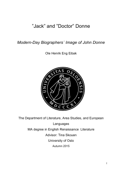Jack&rdquo; and &rdquo;Doctor&rdquo; Donne - DUO