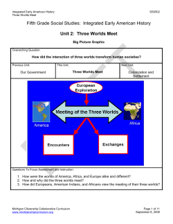 Fifth Grade Social Studies - Hannahville Indian School