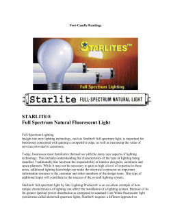 STARLITE&reg; Full Spectrum Natural Fluorescent Light
