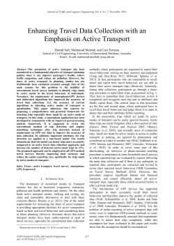 Enhancing Travel Data Collection with an Emphasis on Active