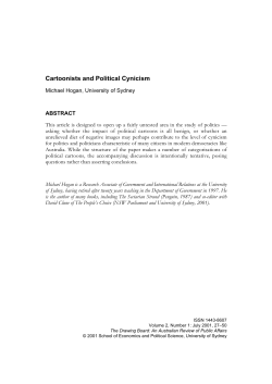 Cartoonists and Political Cynicism - Australian Review of Public Affairs