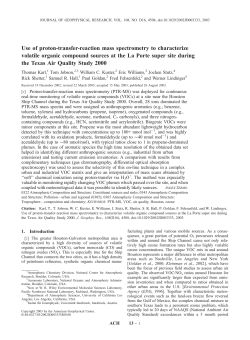 Use of proton-transfer-reaction mass spectrometry to characterize