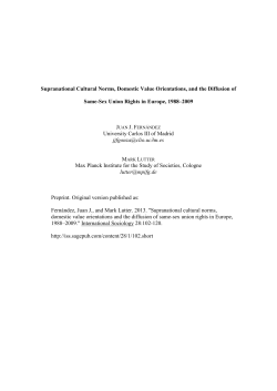 Supranational Cultural Norms, Domestic Value Orientations, and the