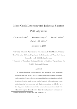 Micro Crack Detection with Dijkstra`s Shortest Path Algorithm