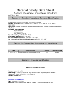 Material Safety Data Sheet