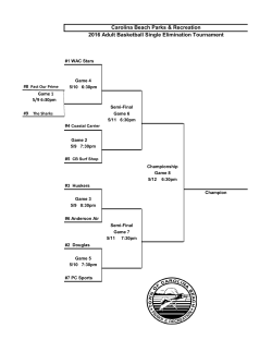 2016 Adult Basketball Single Elimination Tournament Carolina
