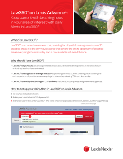 Law360&reg; on Lexis Advance