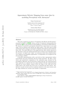 Approximate Robotic Mapping from sonar data by modeling