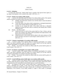 Article 6A - Unborn Victims.
