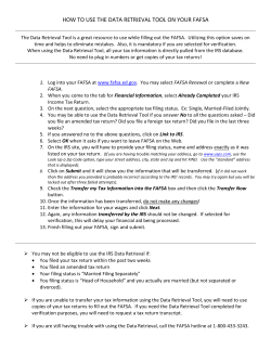 HOW TO USE THE DATA RETRIEVAL TOOL ON YOUR FAFSA
