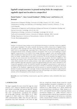Avian Biology Research 6(2)