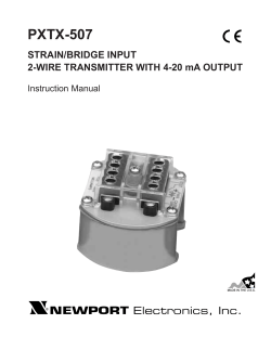 PXTX-507 - Strain/Bridge Input 2-Wire Transmitter w/4