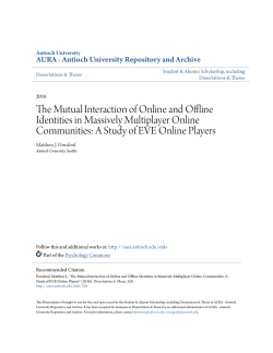 The Mutual Interaction of Online and Offline Identities in Massively