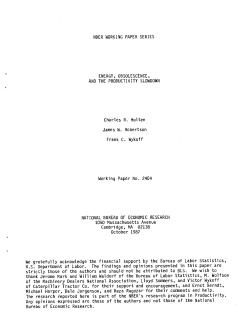 Energy, Obsolescence, and the Productivity Slowdown