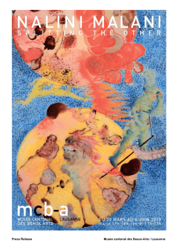 Press Release Mus&eacute;e cantonal des Beaux