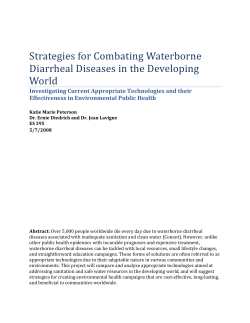 Strategies for Combating Waterborne Diarrheal Diseases