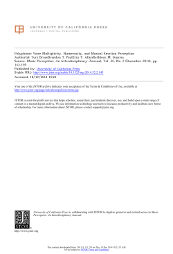 Polyphonic Voice Multiplicity, Numerosity, and Musical Emotion