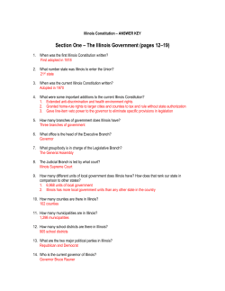 Section One &ndash; The Illinois Government (pages 12&ndash;19)