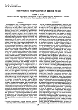 HYDROTHERMAL MINERALIZATION AT OCEANIC RIDGES