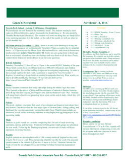 November 11 - Tuxedo Park School