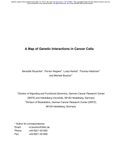 A Map Of Genetic Interactions In Cancer Cells