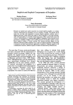Implicit and Explicit Components of Prejudice