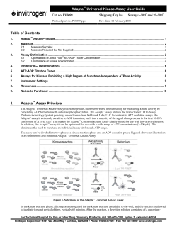 Adapta&trade; Universal Kinase Assay User Guide