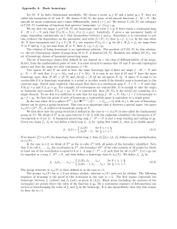 Appendix A. Basic homotopy. Let M, N be finite dimensional