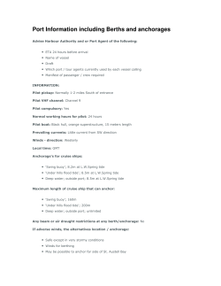 Port Information including Berths and anchorages