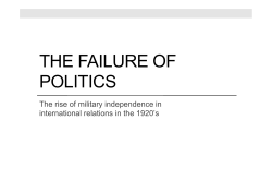The failure of politics