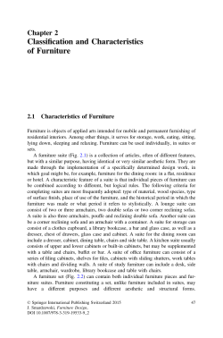 Classification and Characteristics of Furniture