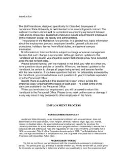 Staff Handbook - Henderson State University
