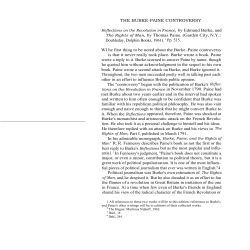 THE BURKE-PAINE CONTROVERSY The Rights of Man, by