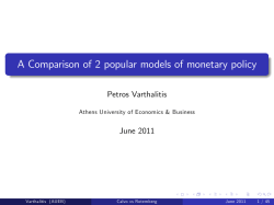 Calvo vs Rotemberg - Athens University of Economics and Business