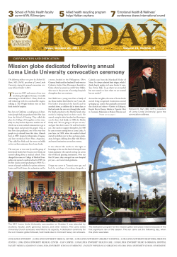 Mission globe dedicated following annual Loma Linda University