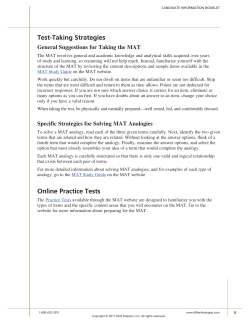 Test-Taking Strategies