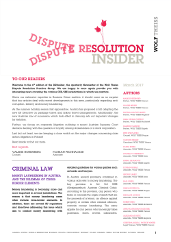 criminal law - Wolf Theiss