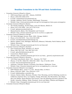 Brazilian Consulates in the US and their Jurisdictions
