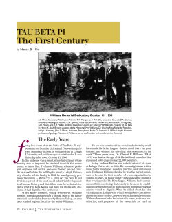 TAU BETA PI The First Century