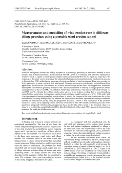 Measurements and modelling of wind erosion rate in different tillage