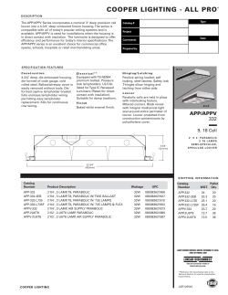 Spec Sheet - Cooper Industries
