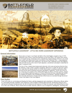 battlefield leadership - little big horn leadership experience