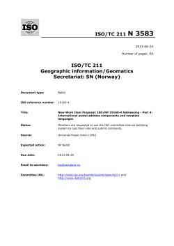 ISO/TC 211 N 3583 ISO/TC 211 Geographic information/Geomatics