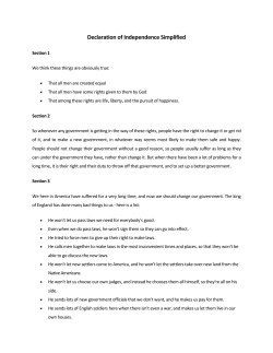 Declaration of Independence Simplified