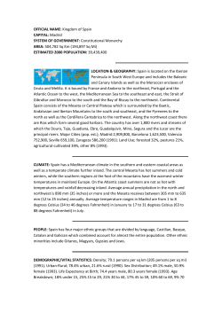 OFFICIAL NAME: Kingdom of Spain CAPITAL