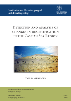 Detection and analysis of changes in desertification in the