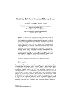 Simulating the Cultural Evolution of Literary Genres