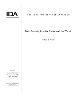 Food Security in India, China, and the World