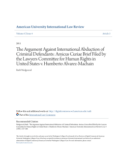 The Argument Against International Abduction of Criminal Defendants