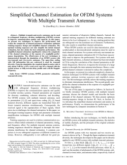 Simplified Channel Estimation for OFDM Systems With Multiple